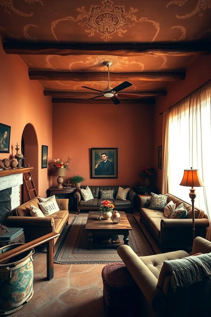 Warm Earthy Foundations - Cozy Terracotta Living Room Ideas for Earthy Elegance