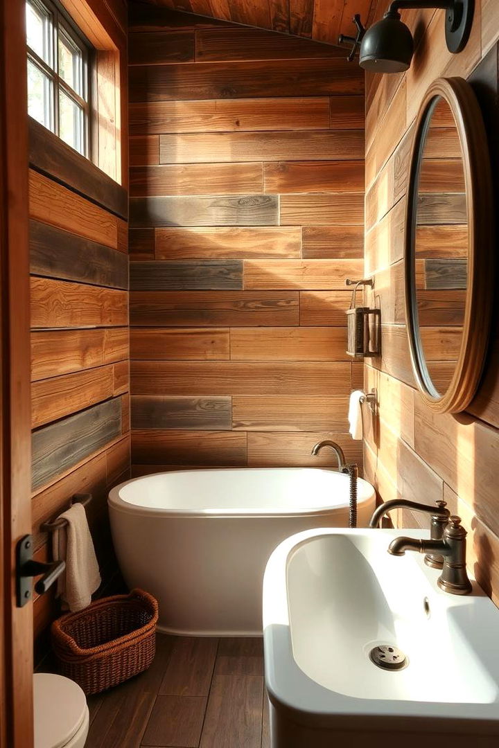 Warm Rustic Ambiance in Country Bathrooms - Rustic Country Bathroom Ideas with Vintage Farmhouse Flair