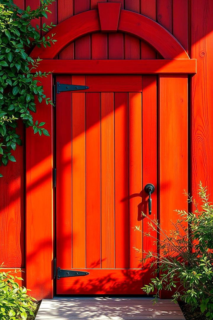 Warm Rustic Red - Cedar Front Door Color Ideas to Boost Curb Appeal