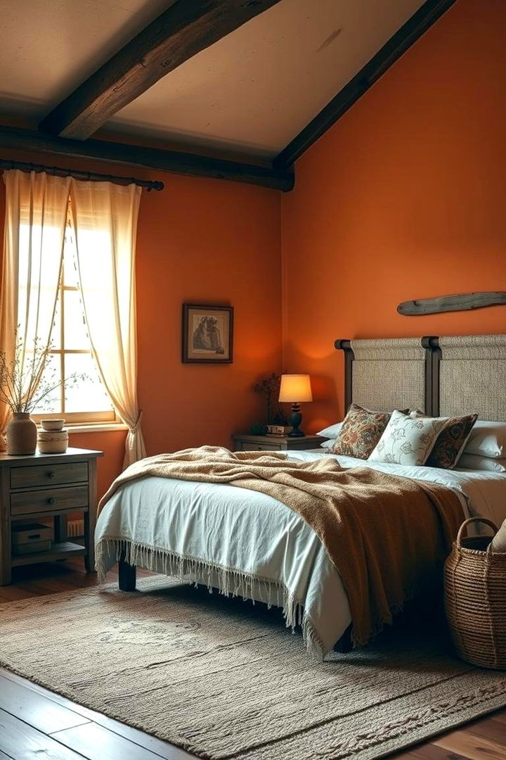 Warm Welcoming Ambiance - Orange Bedroom Ideas for Warm and Inviting Decor