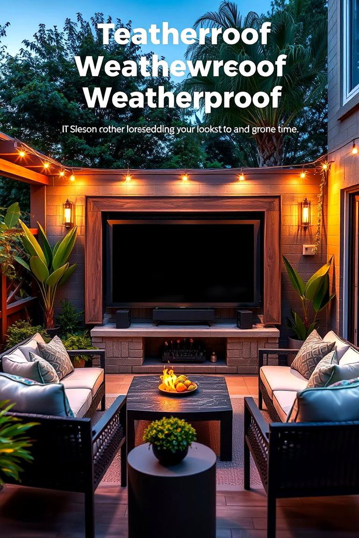 Weather Resistant Designs for Your Outdoor Space - Outdoor TV Ideas for Ultimate Backyard Entertainment