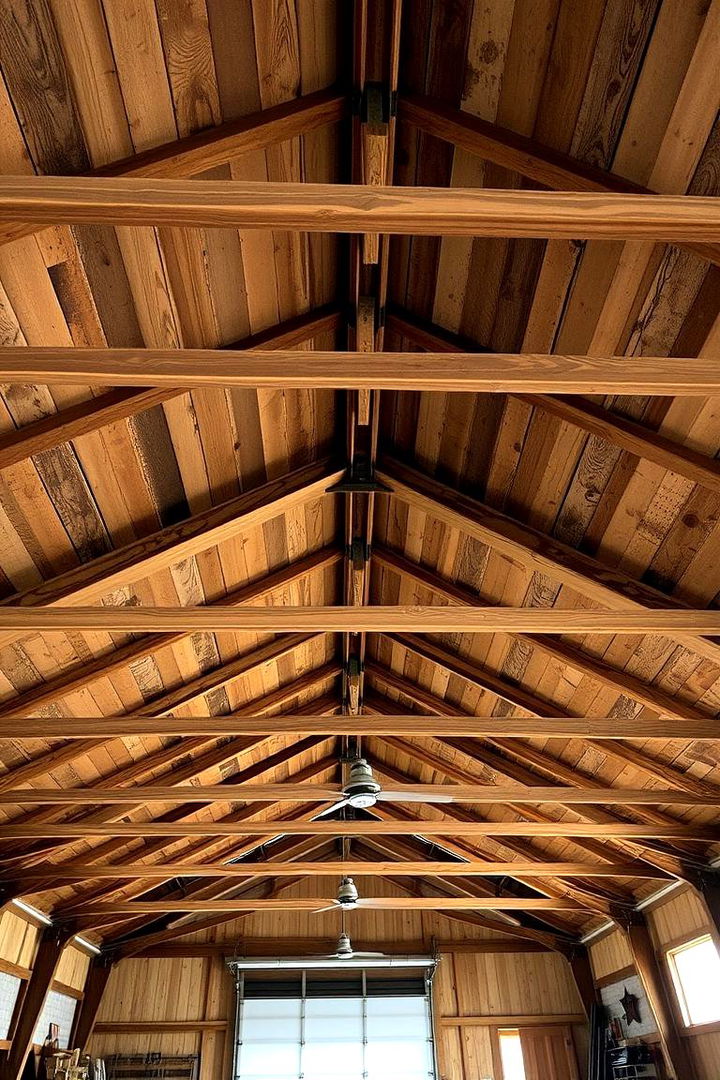 Wood Beamed Ceiling Remodeling - Rustic Garage Ideas for Organized, Stylish Storage
