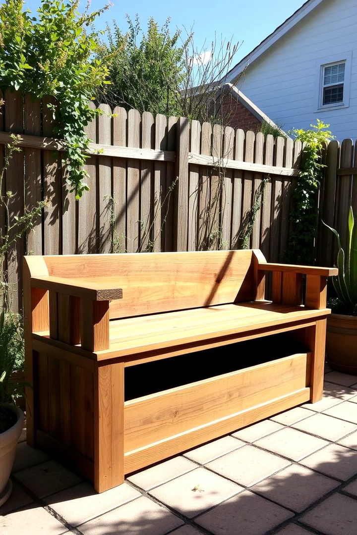 Wooden Storage Bench for Outdoor Toys - Outdoor Toy Storage Ideas for Clutter-Free Play Spaces