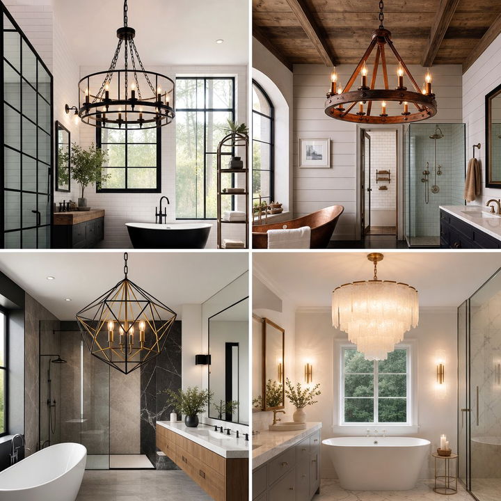 22 Bathroom Chandelier Ideas: Elegant Lighting Solutions