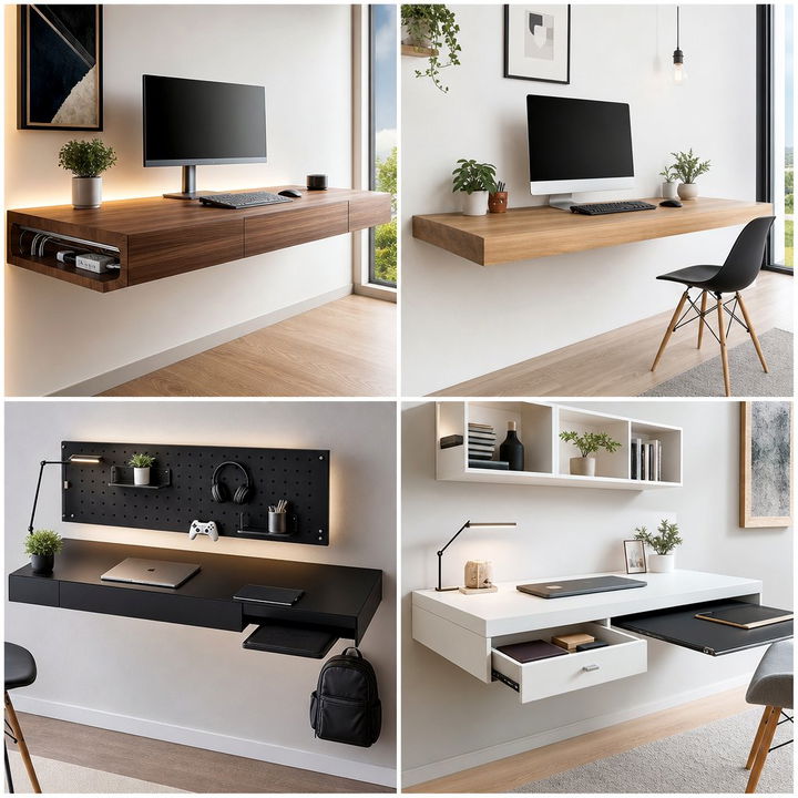 22 Floating Desk Ideas for Compact Home Office Solutions