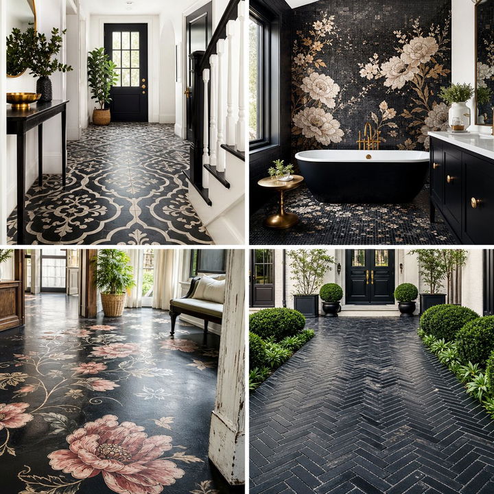 22 Black Kitchen Floor Ideas to Elevate Your Cooking Space Style