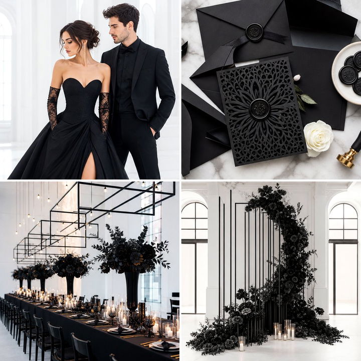 22 Black-Themed Wedding Decor Ideas and Inspiration