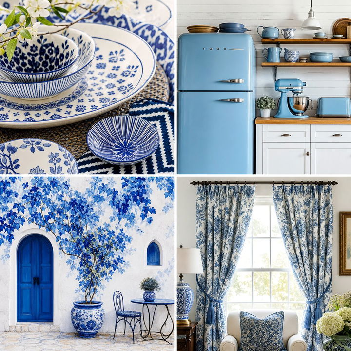 22 Blue French Country Kitchen Design Ideas & Tips
