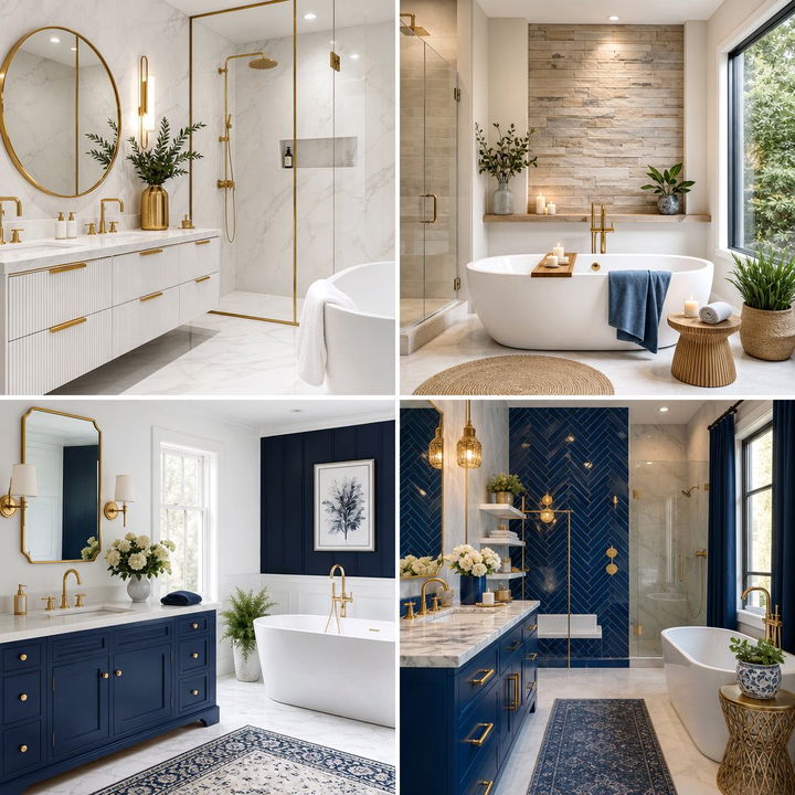 22 Blue and Gold Bathroom Decor Ideas for Luxury