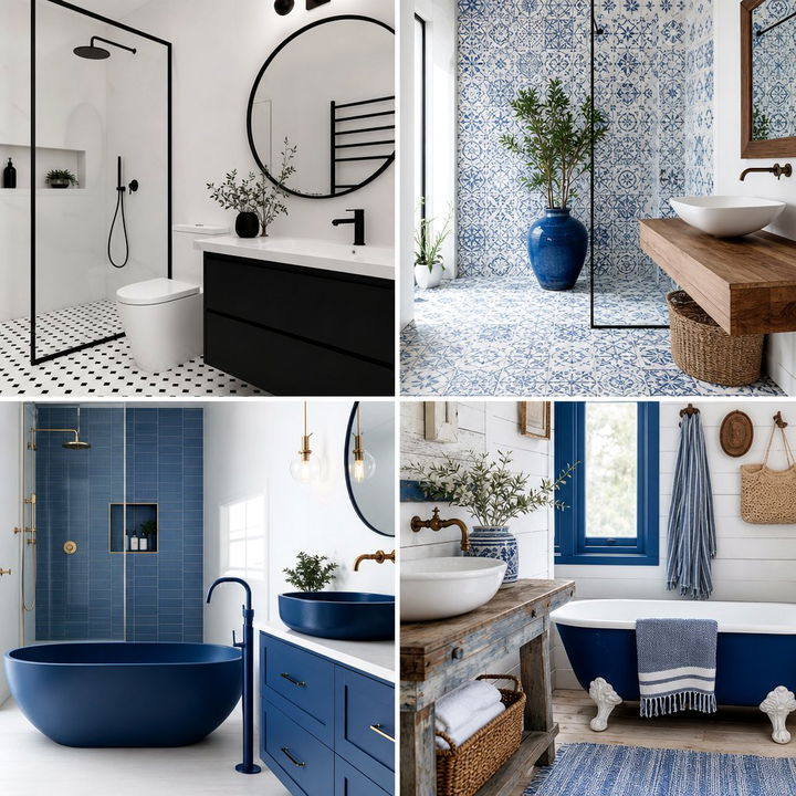 22 Blue and White Bathroom Ideas for Crisp Style