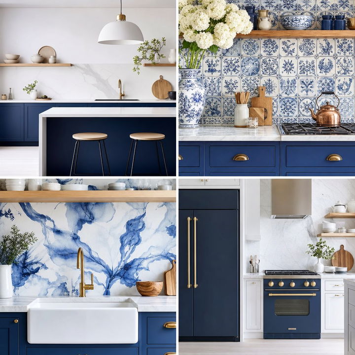 22 Blue and White Kitchen Ideas for Classic Coastal Style