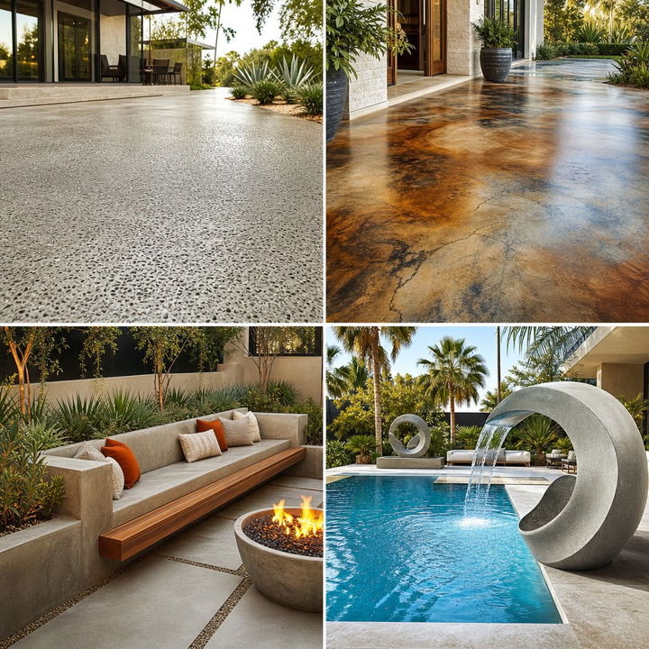 22 Concrete Pool Deck Ideas for Slip-Resistant and Stylish Designs