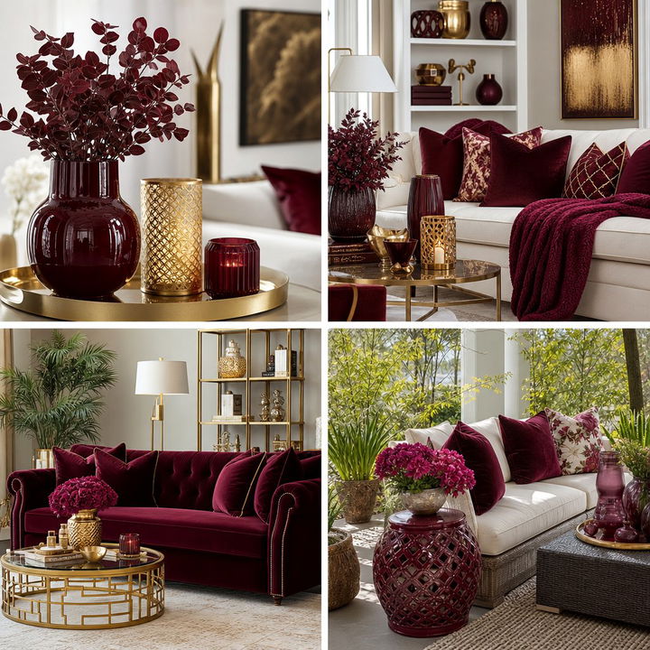 22 Bold Burgundy Living Room Ideas for Dramatic Style