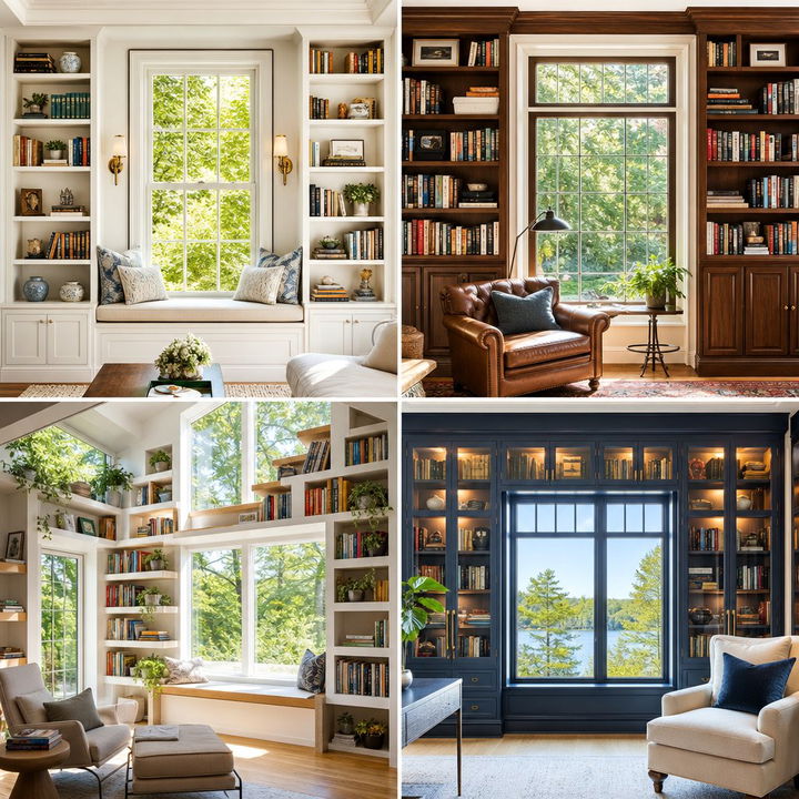 22 Bookcases Around Window Design Ideas for Stylish Homes