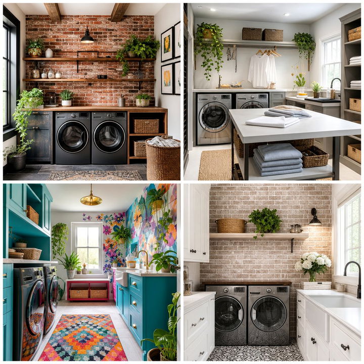 22 Brick Floor Laundry Room Design & Inspiration Ideas