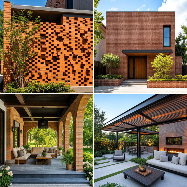 22 Brown Brick Exterior Home Ideas with Modern Flair