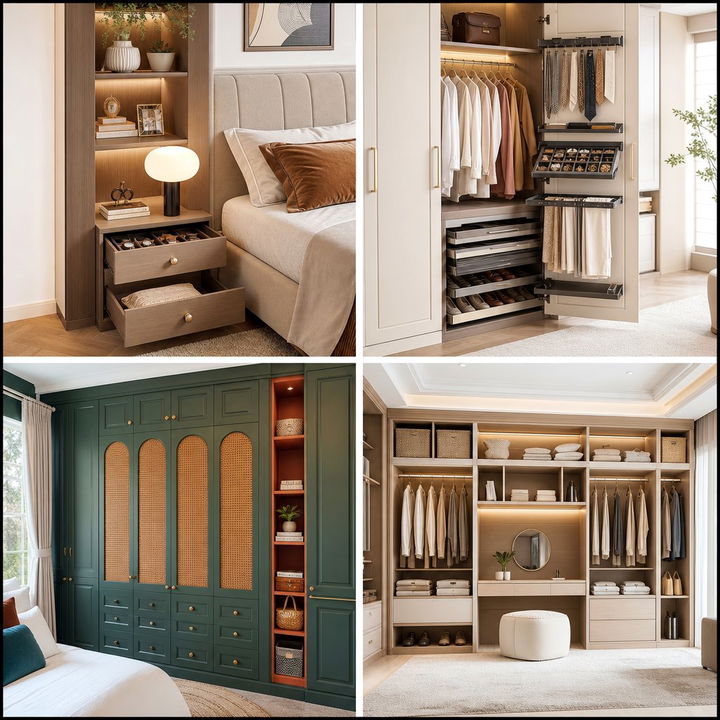 22 Built-in Wardrobe Ideas Around a Bed for Space Efficiency