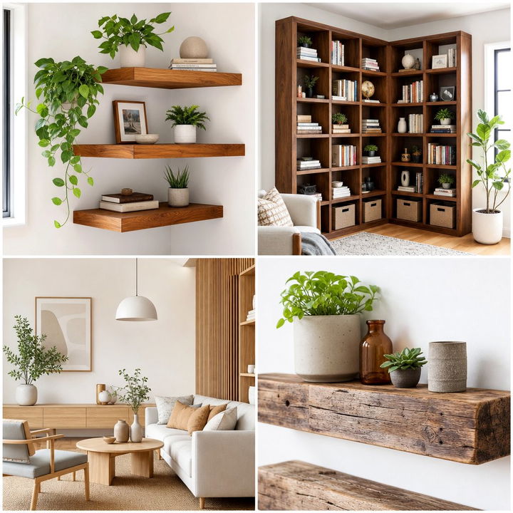 22 Creative Corner Bookshelf Ideas to Elevate Your Living Room