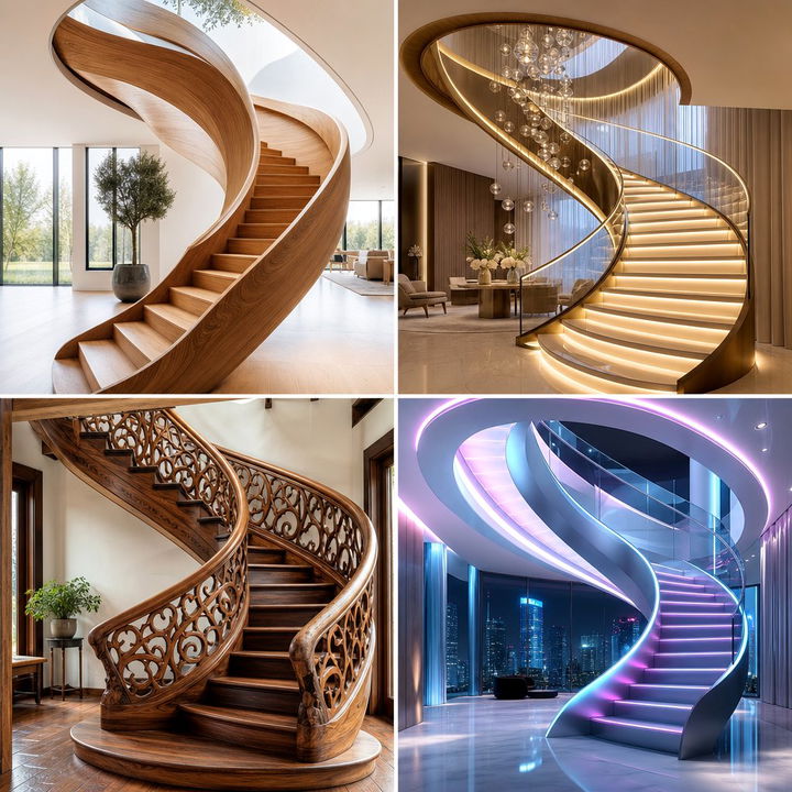 22 Curved Staircase Ideas for Elegant Architectural Flow