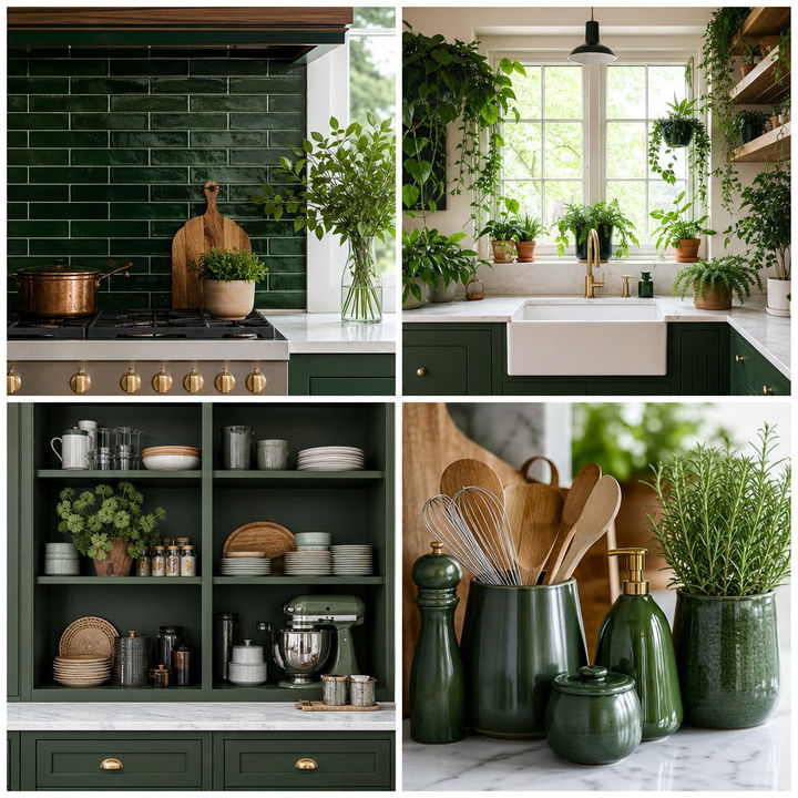 22 Dark Green Kitchen Ideas for a Bold Culinary Space