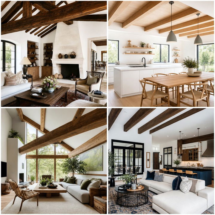 22 Exposed Beam Living Room Design Ideas & Inspirations