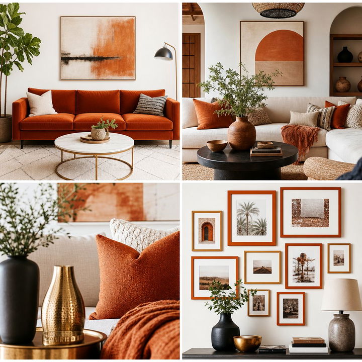 22 Inviting Burnt Orange Living Room Ideas for Cozy Vibes
