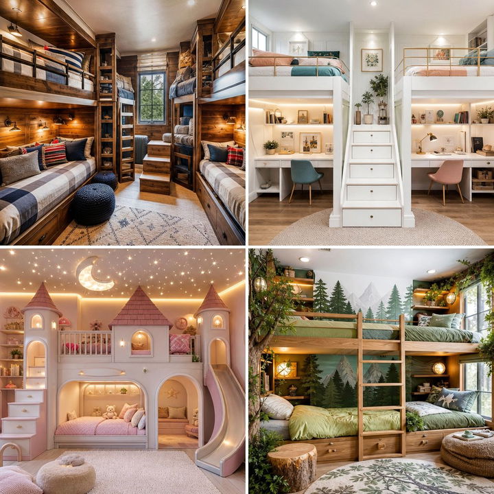 22 Space-Saving Bunk Room Ideas for Shared Kids’ Spaces