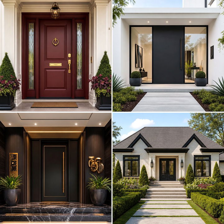 22 Stylish Burgundy Front Door Ideas to Boost Curb Appeal