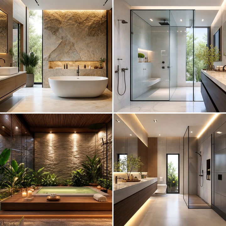 22 Doorless Walk-In Shower Ideas for Spacious Bathroom Designs