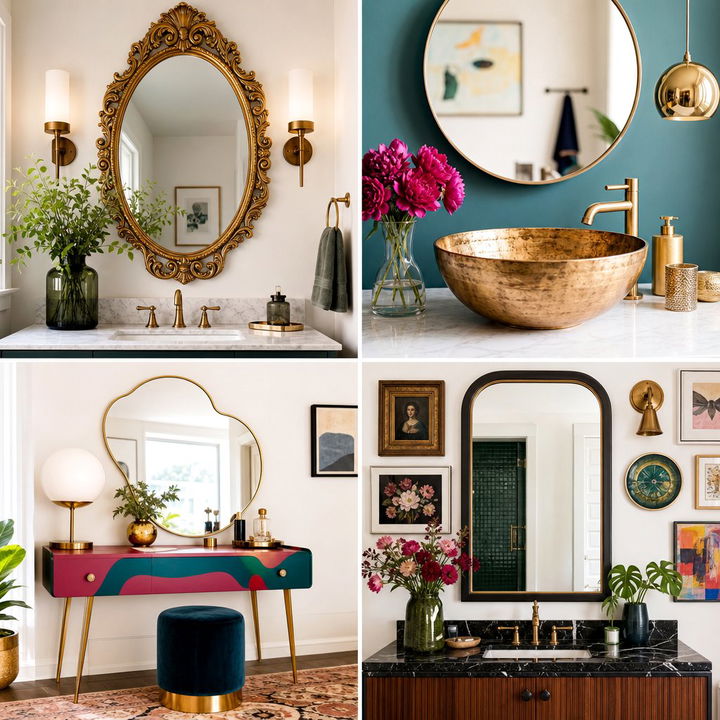 22 Eclectic Powder Room Decor Ideas & Design Tips