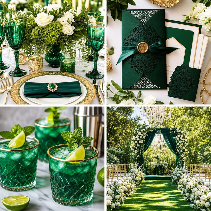 22 Emerald Green Wedding Decor Ideas for Elegant Themes