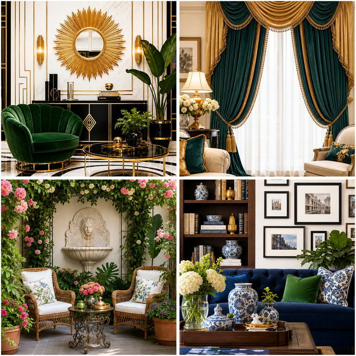 22 Emerald Green & Gold Living Room Decor Inspiration
