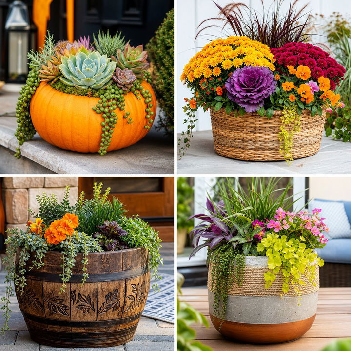 22 Fall Planter Ideas for Seasonal Porch and Garden Decor