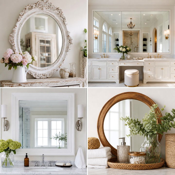 22 Farmhouse Bathroom Mirror Ideas for Vintage-Inspired Spaces