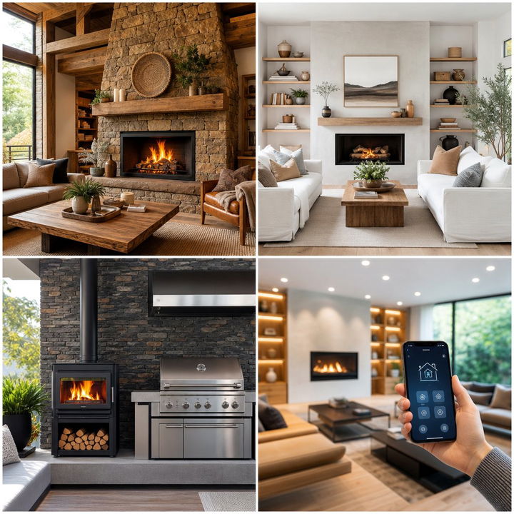 22 Fireplace Between Windows Design Ideas for Cozy Homes