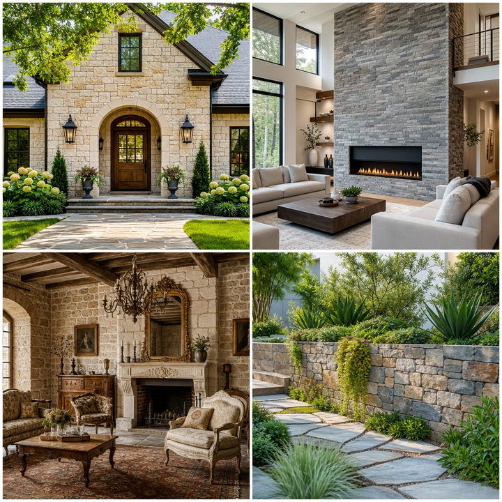 22 Floor-to-Ceiling Stone Fireplace Design Inspirations