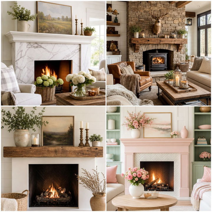 22 French Country Fireplace Design Inspirations