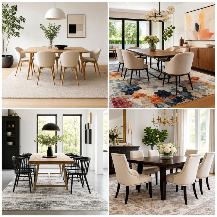 22 Rug Ideas to Transform Your Dining Room Flooring