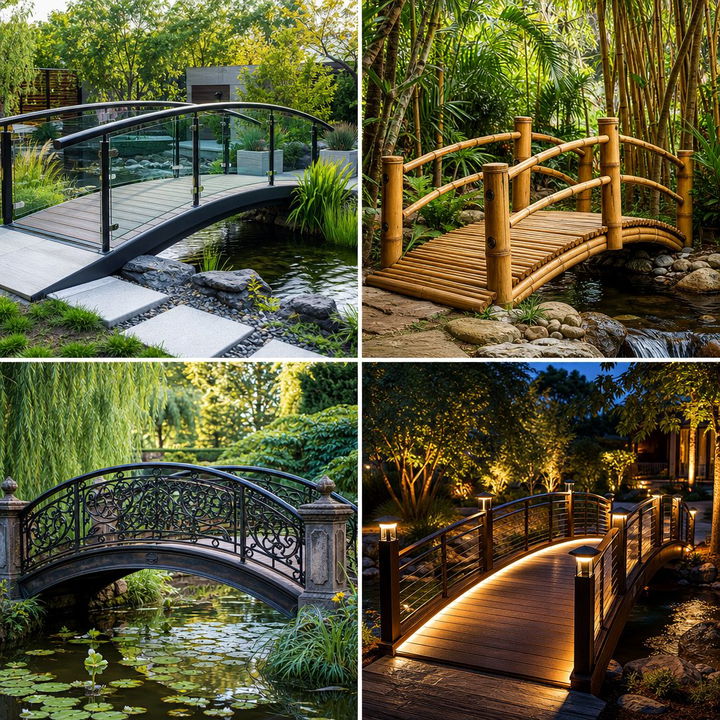 22 Charming Garden Bridge Designs for Landscaping