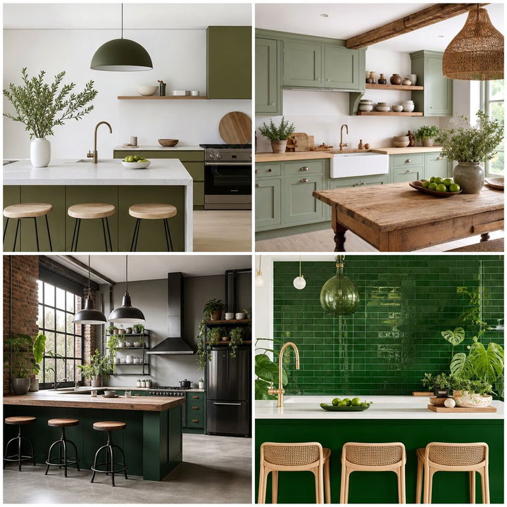 22 Fresh Kitchen Ideas with Green Backsplash for Vibrant Style
