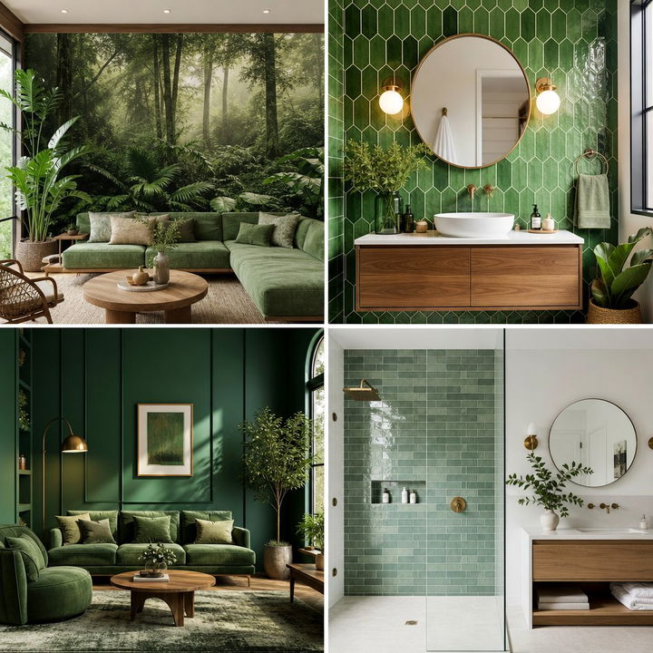 22 Green Tile Bathroom Ideas for Vibrant and Serene Spaces