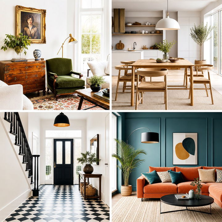 22 Grey Floor & Blue Wall Living Room Design Inspirations