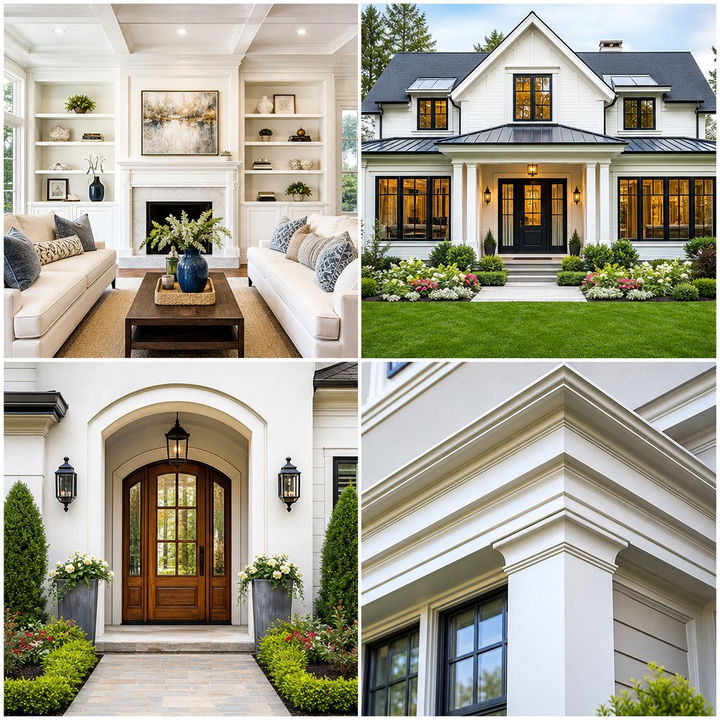 22 Grey House with Black Trim Ideas for Bold Contrast