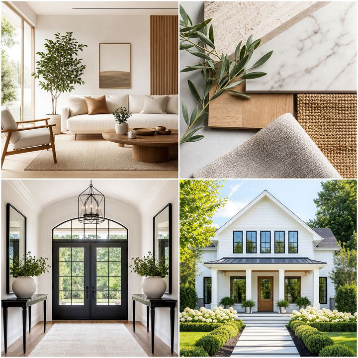 22 Grey House with Blue Door Ideas for Curb Appeal