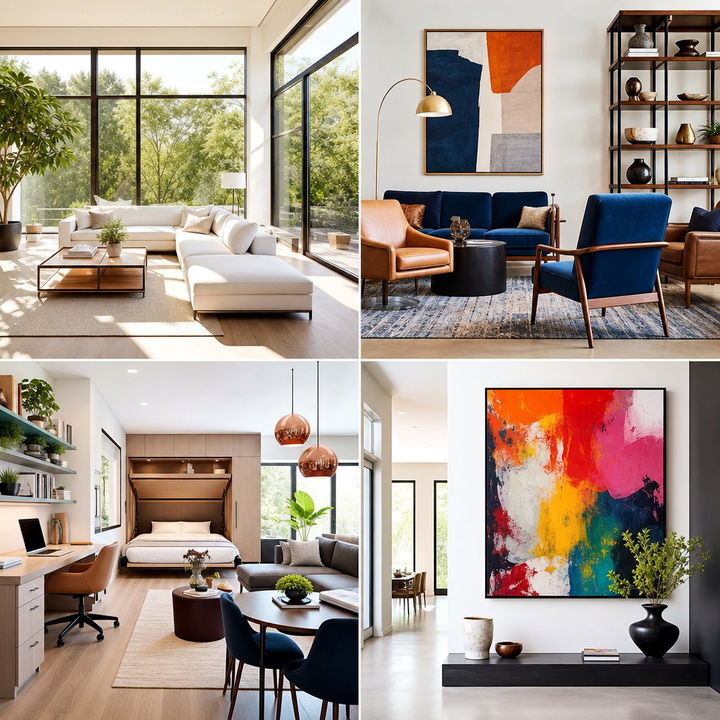 22 Grey Living Room Designs with Dark Wood Flooring Inspiration
