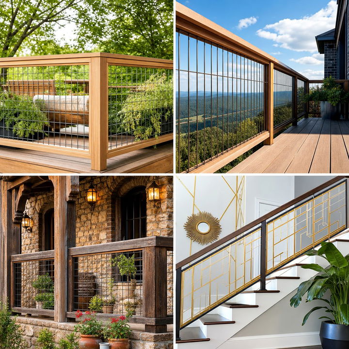 22 Hog Wire Deck Railing Ideas Modern and Rustic Designs