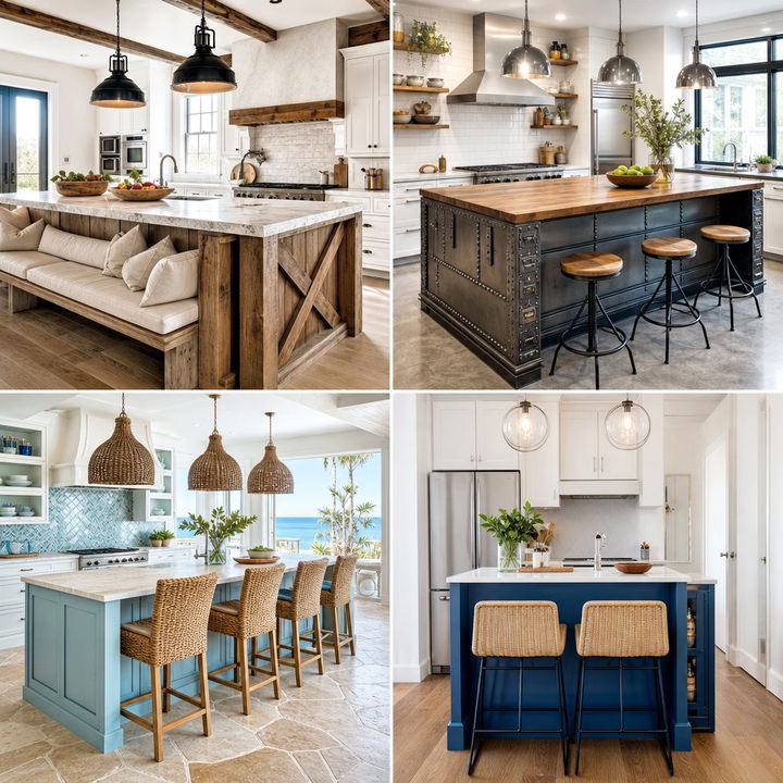 22 Kitchen Island Designs With Seating for Social Cooking & Dining