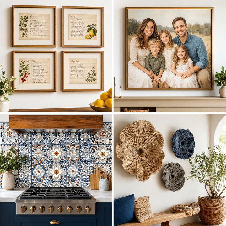 22 Unique Kitchen Wall Decor Ideas: Art & Functional Style