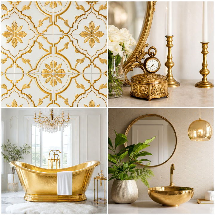 22 Gold Bathroom Ideas for Opulent and Warm Sanctuaries