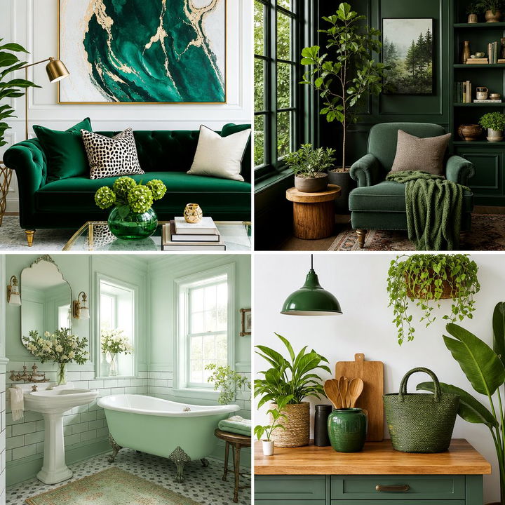 22 Green Accent Wall Ideas to Elevate Your Interiors